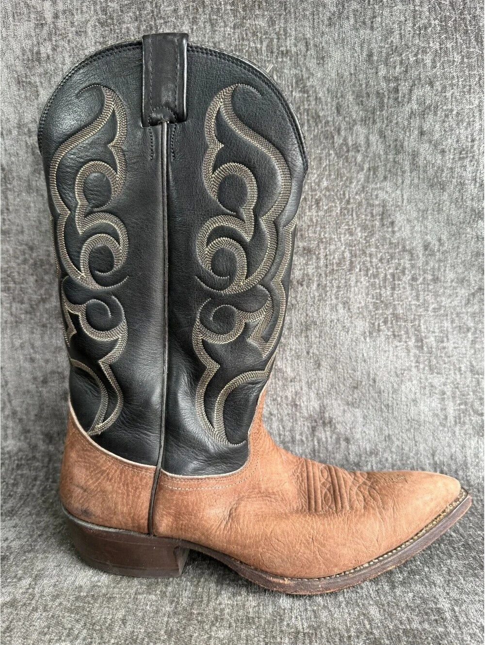 Nocona Mens Vintage Western Cowboy Boots Size 10 D Brown Leather USA 4057